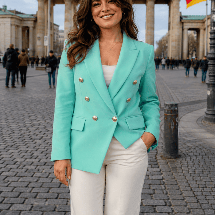 Access Hollywood Kit Hoover Mint Blazer
