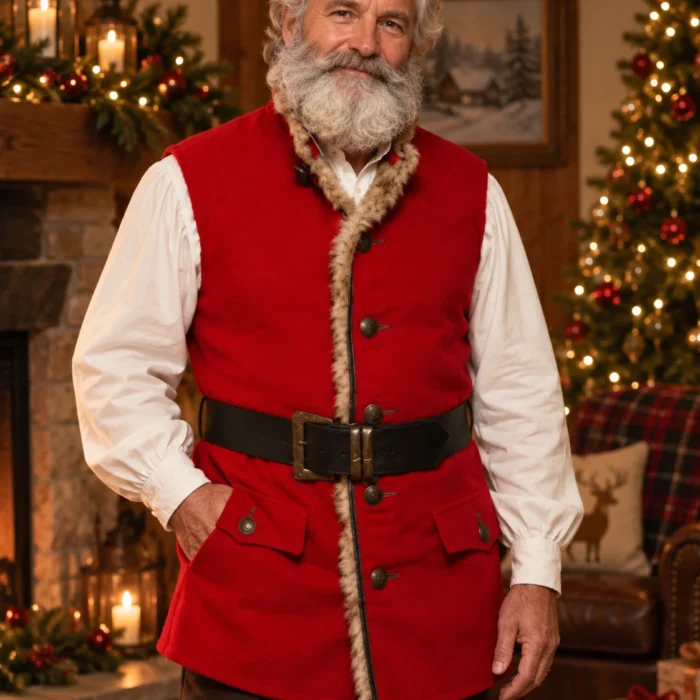 Mens Rugged Santa Vest Costume