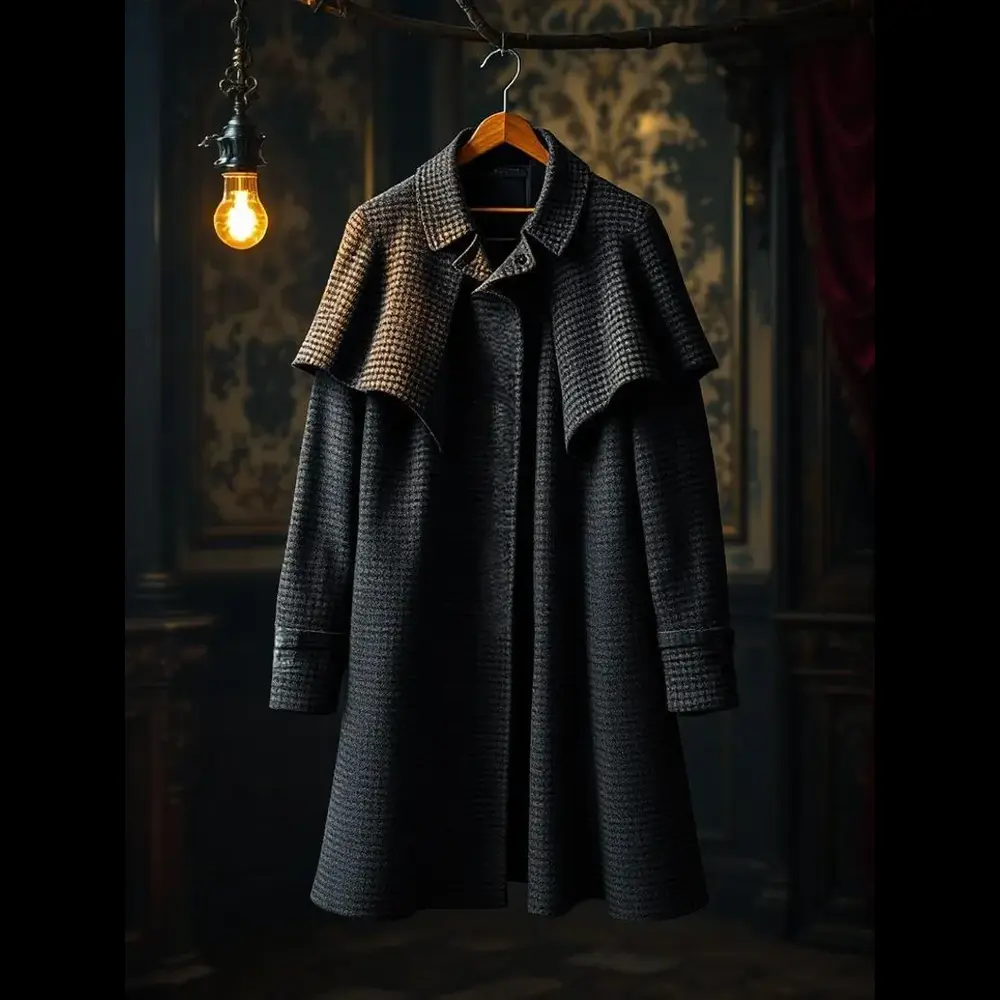 Wednesday Addams S02 Jenna Ortega Black Plaid Coat – A Modern Gothic Fashion Statement - Image 4