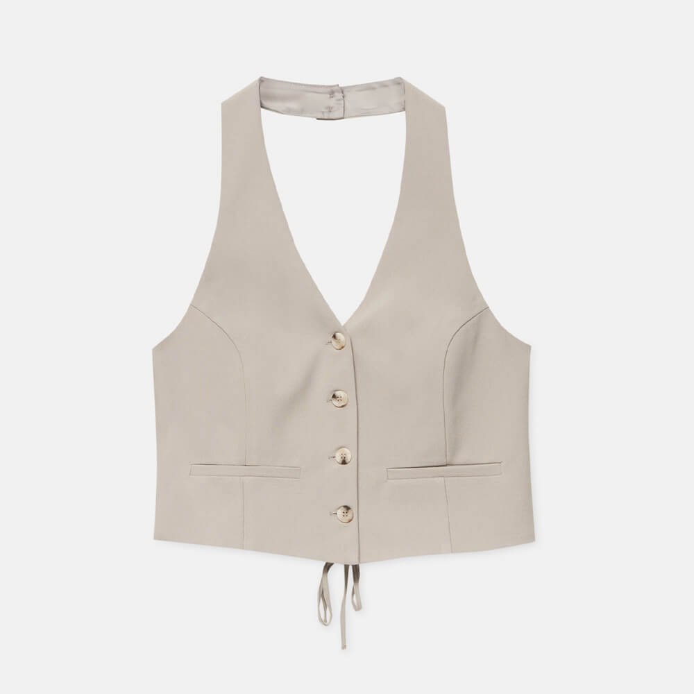 Halter Waistcoat With a Tie at the Back – The Perfect Blend of Modern Style and Elegance