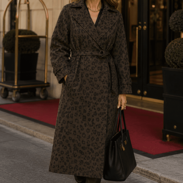 Elsbeth S03 Leopard Print Coat
