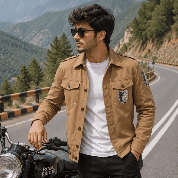 Attack on Titan Shingeki No Kyojin Brown Leather Jacket