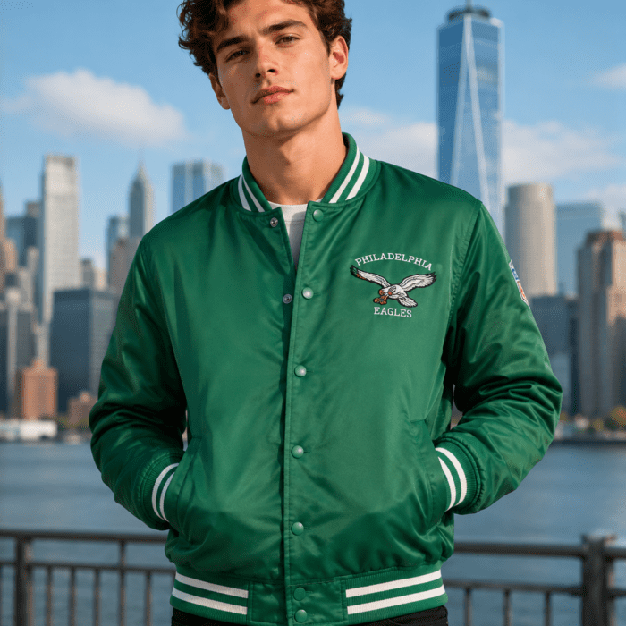 Bradley Cooper Philadelphia Eagles Green Varsity Jacket