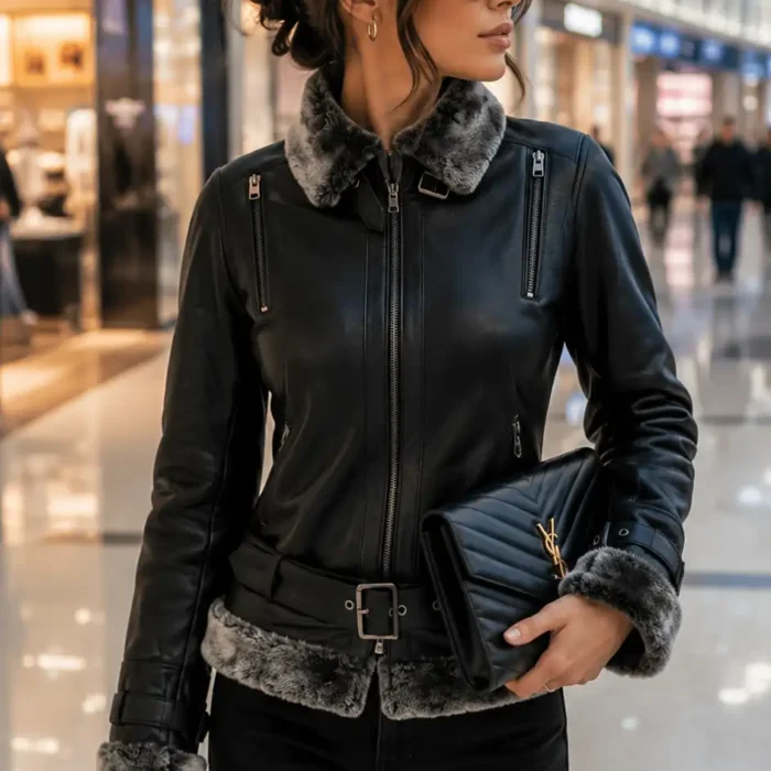 Women's-Black-Leather-Shearling-Jacket-marcojacket