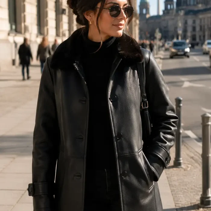 Women's-Fur-Collar-Black-Leather-Coat-marcojacket
