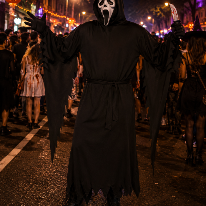 Adult Chrome Ghost Face Costume