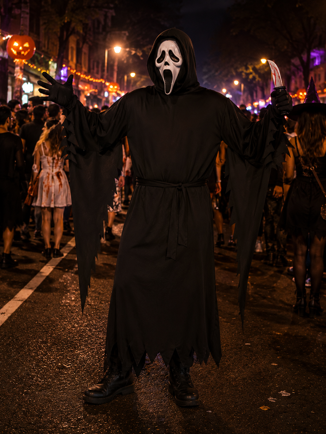 Adult Chrome Ghost Face Costume