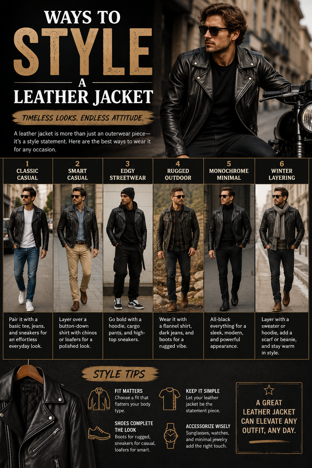 Ways to Style a Leather Jacket 