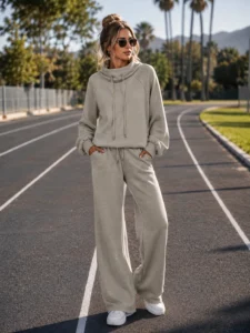 2 Piece Outfits Women Sweatsuits Tracksuit with Pockets
