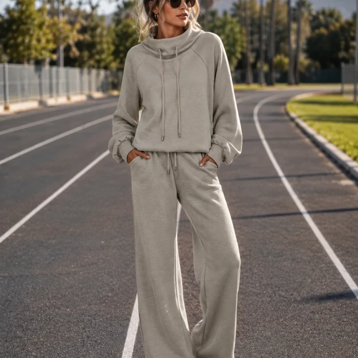2 Piece Outfits Women Sweatsuits Tracksuit with Pockets