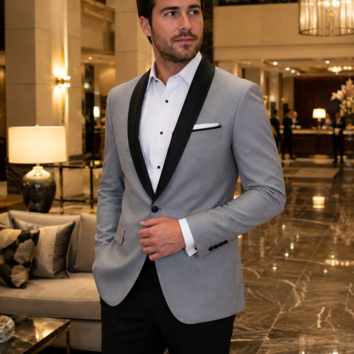 Ryan Gosling Grey Tuxedo – Inspired Design