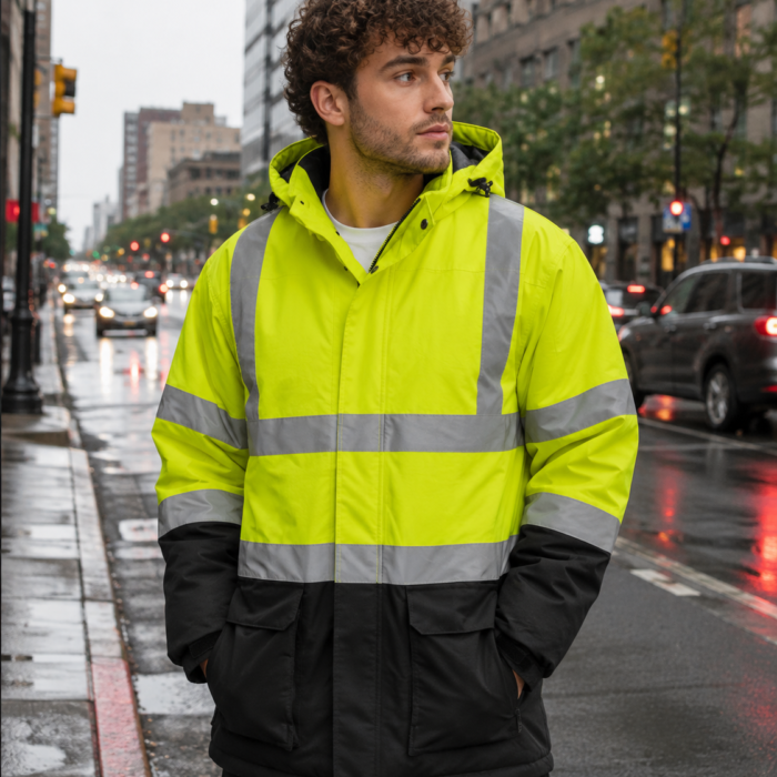 High-Visibility Safety Parka Jacket