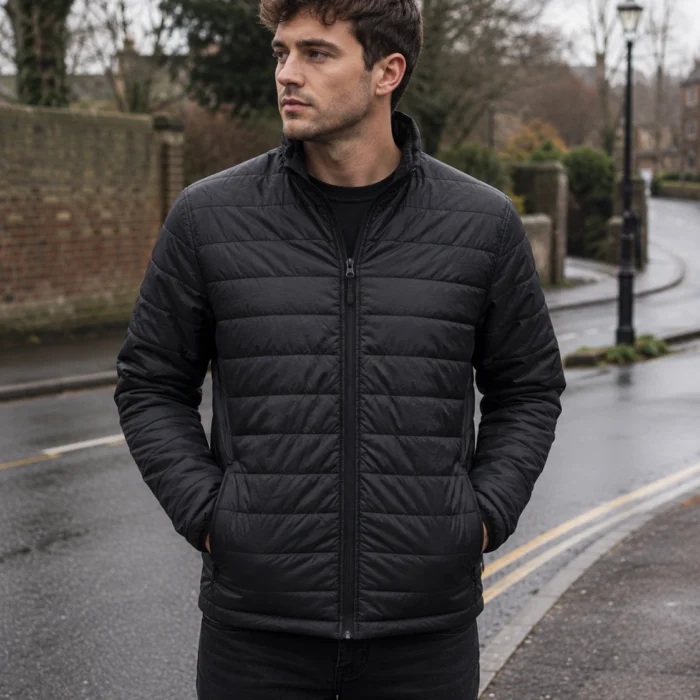 Men's Black Puffer Jacket