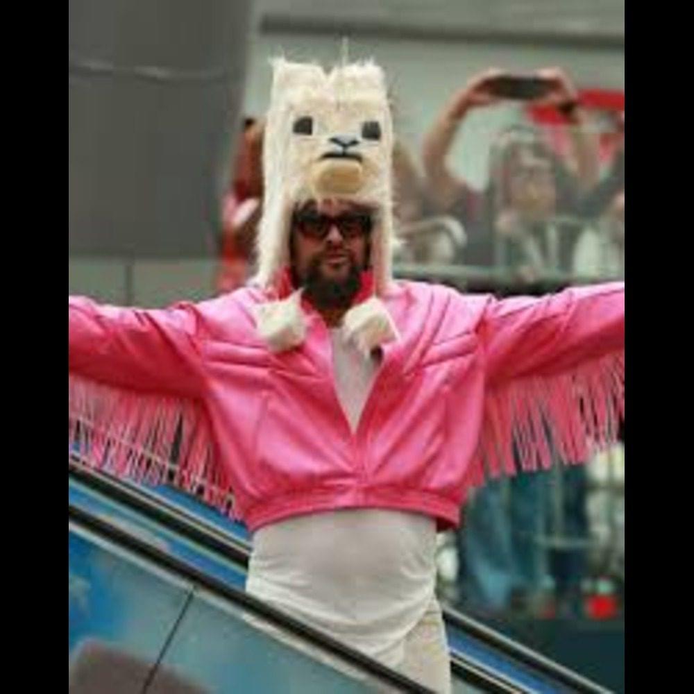 Jason Momoa A Minecraft Movie 2025 Pink Bomber Jacket