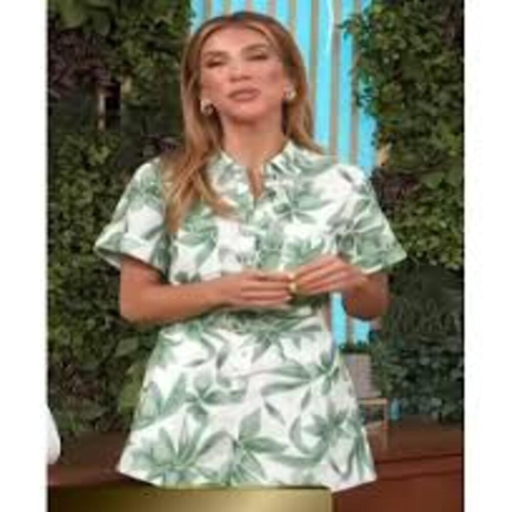 Adrianna Costa Access Daily 2025 Green Leaf Print Belted Romper: A Fresh Statement in Modern Women’s Fashion
