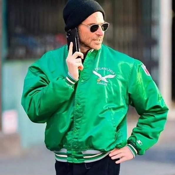 Bradley Cooper Philadelphia Eagles Green Varsity Jacket - Image 2
