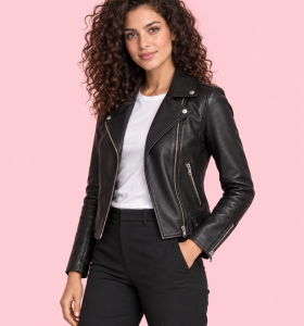 women leather jacket